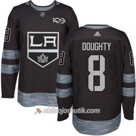 Män Ishockey Los Angeles Kings Tröja Drew Doughty 8 1917-2017 100th Anniversary Adidas Svart Authentic